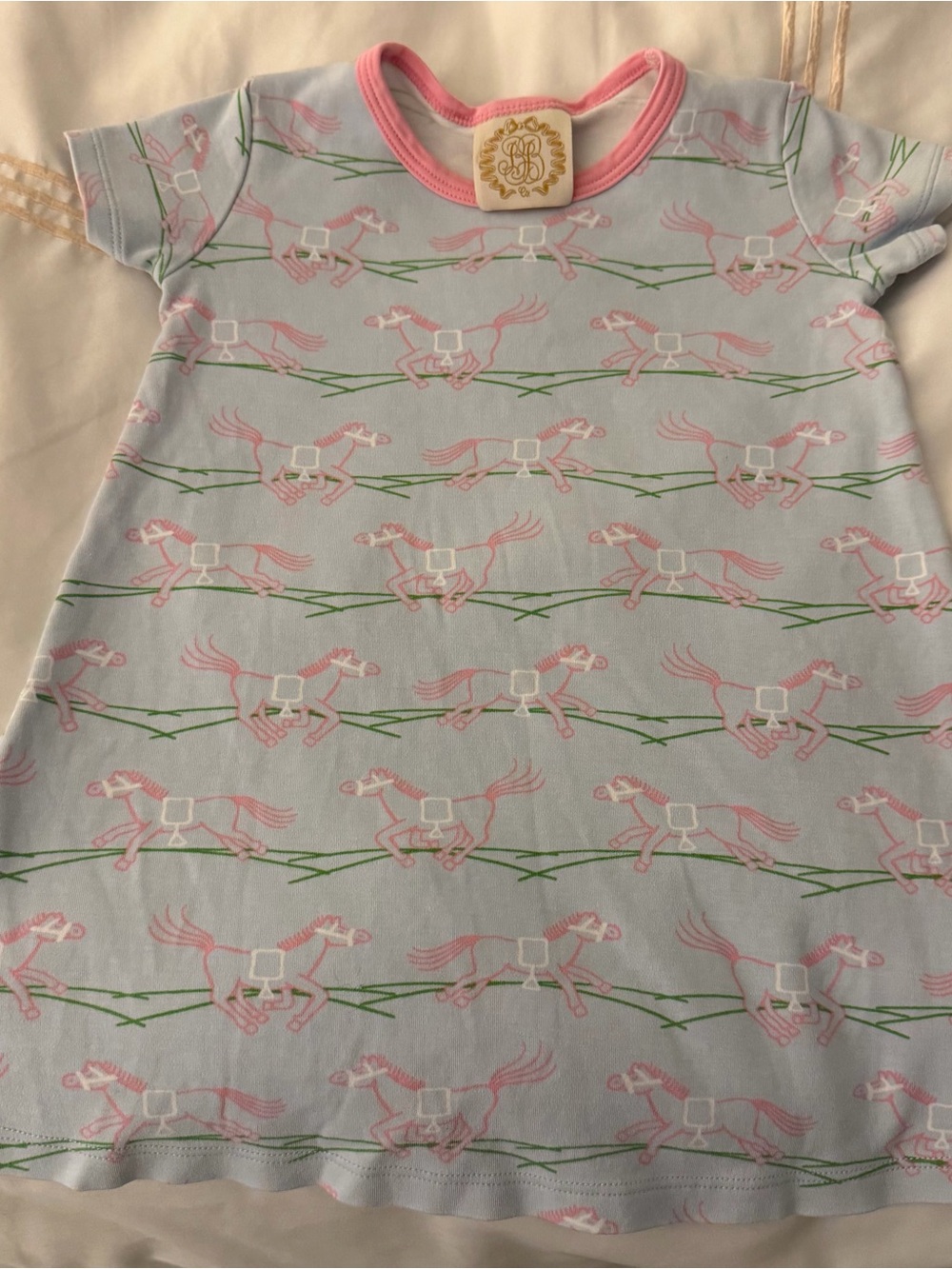 TBBC Short-Sleeve Horse Print Dress